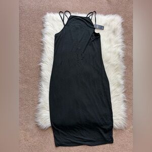 New Hollister Off Black Spaghetti Double Strap Slip Dress Lightweight